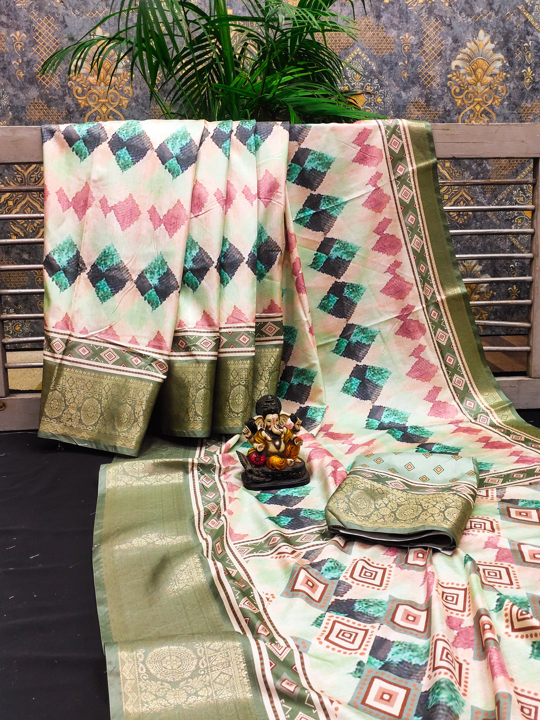 Dola Silk Saree | Designer Digital Print | Perfect for Weddings & Events