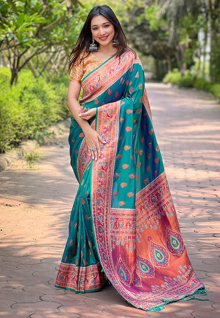 Tussar Silk Saree | Woven Jari Designer | Madhubani Print | Special Event