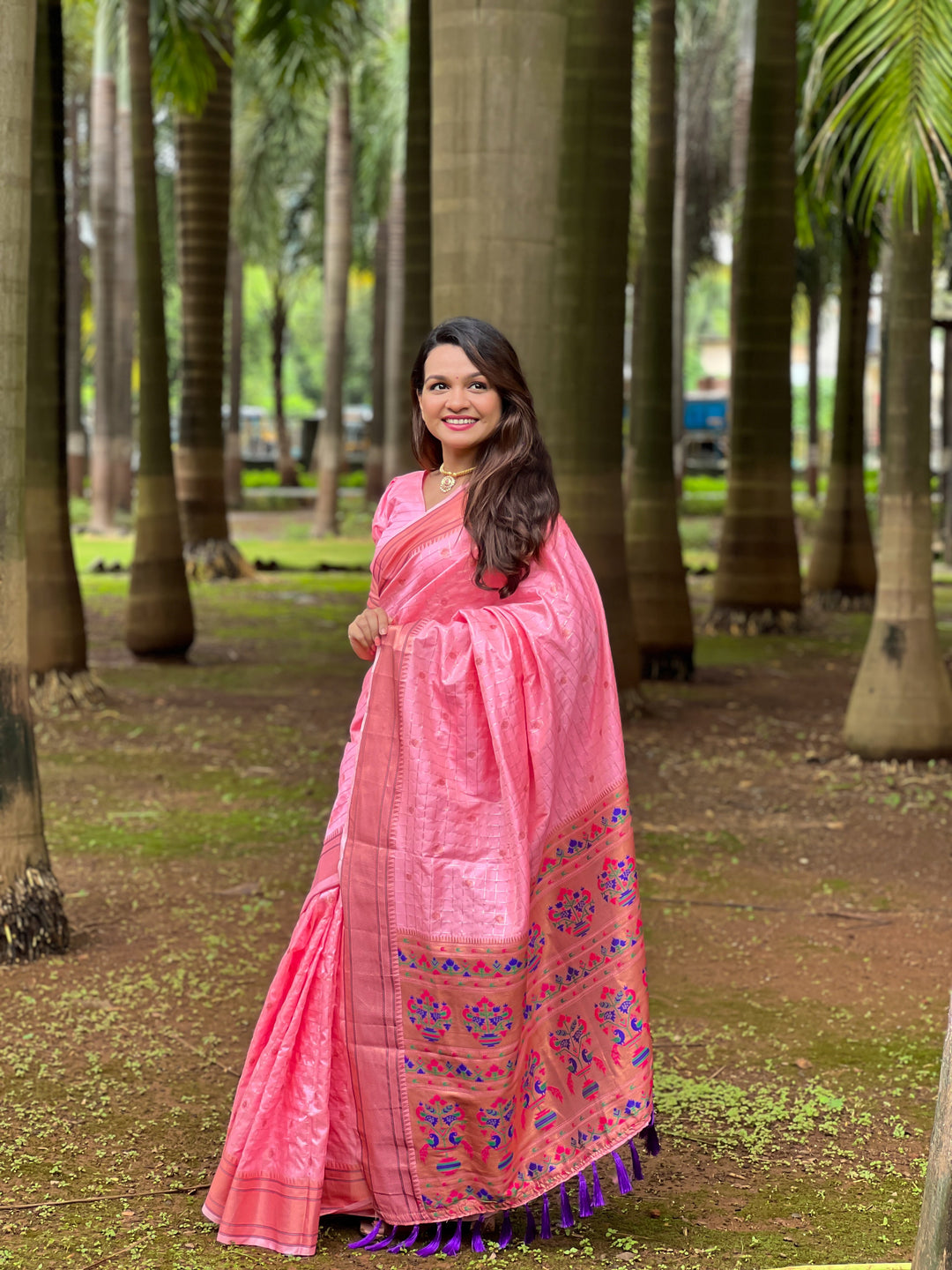 Elegant Moss-Chiffon Saree with Embroidery & Designer Foil Print | Perfect for Weddings & Festive Occasions