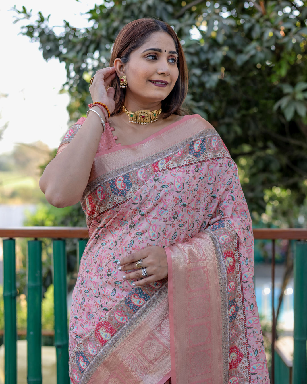 Elegant Pashmina & Silk Designer Saree | Digital Printed for Special Events