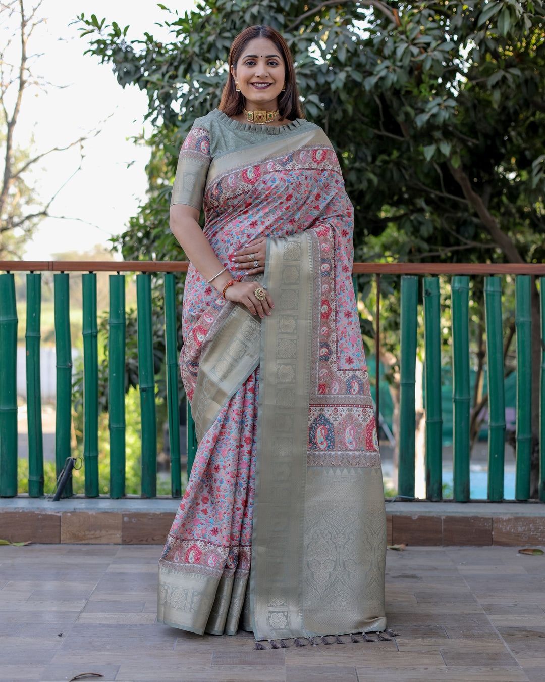 Elegant Pashmina & Silk Designer Saree | Digital Printed for Special Events