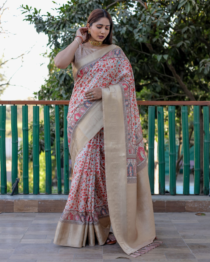 Elegant Pashmina & Silk Designer Saree | Digital Printed for Special Events