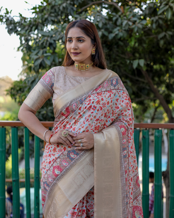 Elegant Pashmina & Silk Designer Saree | Digital Printed for Special Events