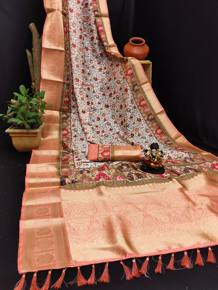 Elegant Pashmina & Silk Designer Saree | Digital Printed for Special Events