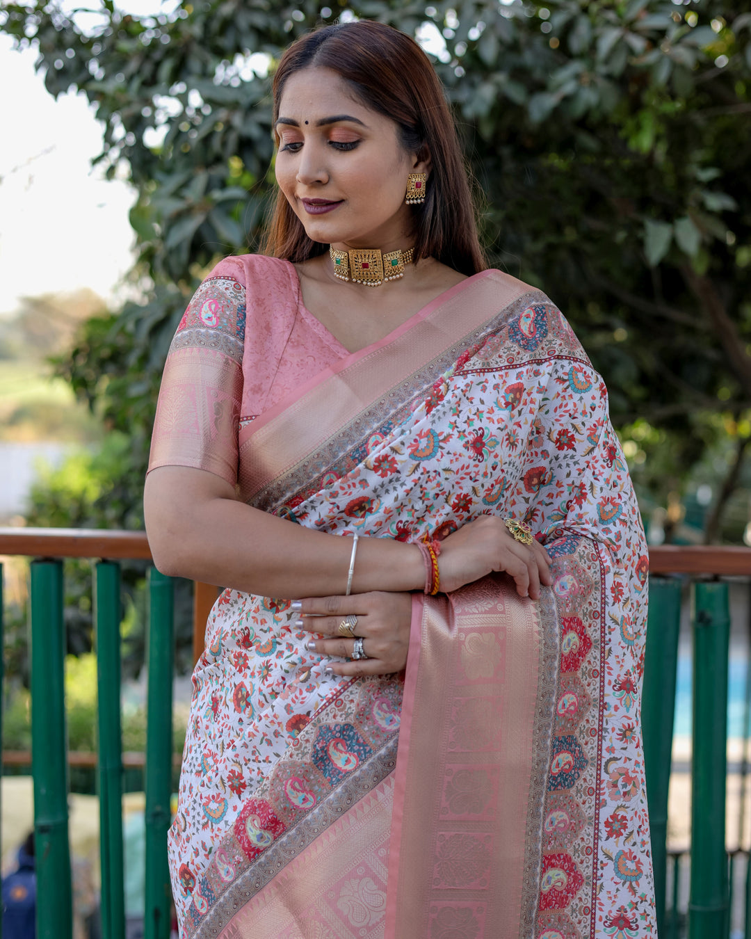 Elegant Pashmina & Silk Designer Saree | Digital Printed for Special Events