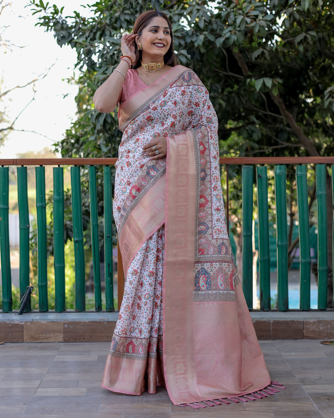 Elegant Pashmina & Silk Designer Saree | Digital Printed for Special Events