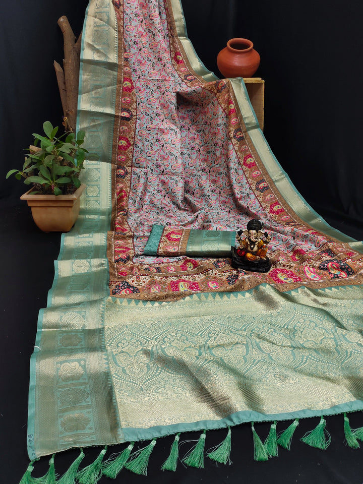 Elegant Pashmina & Silk Designer Saree | Digital Printed for Special Events