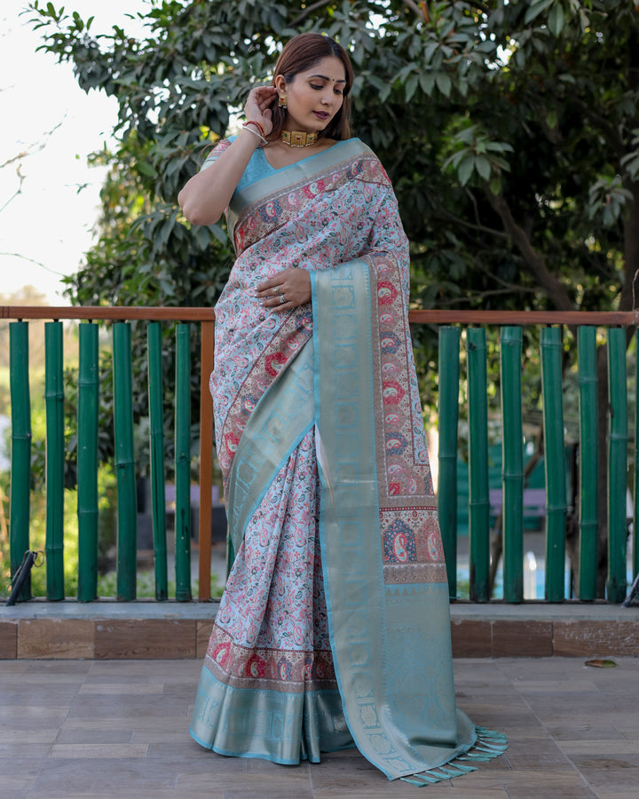 Elegant Pashmina & Silk Designer Saree | Digital Printed for Special Events