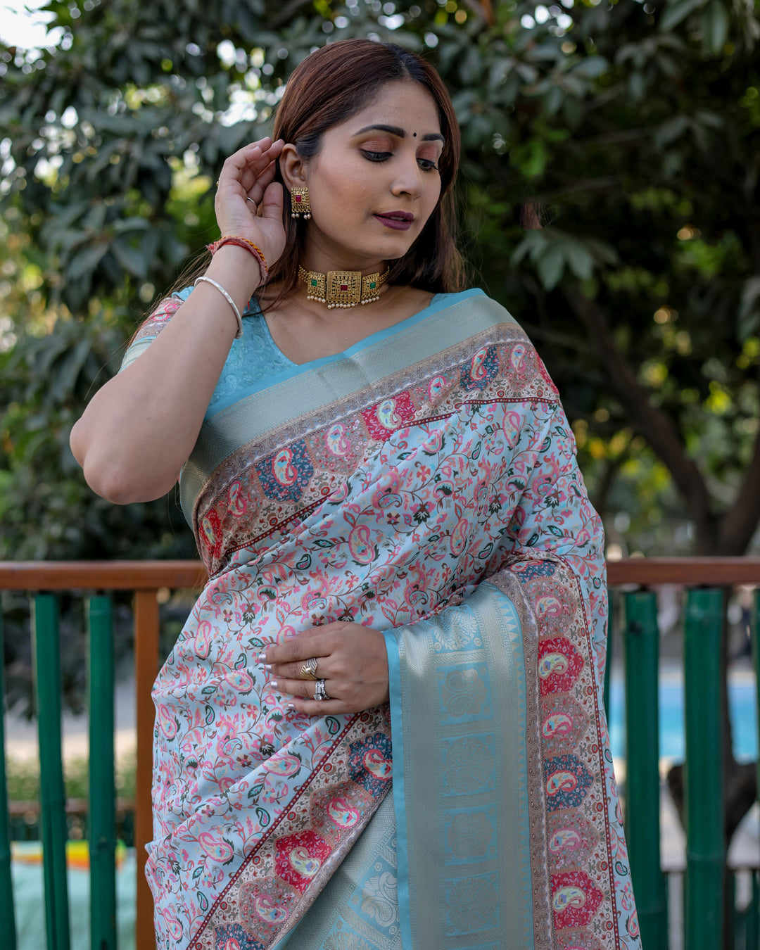 Elegant Pashmina & Silk Designer Saree | Digital Printed for Special Events