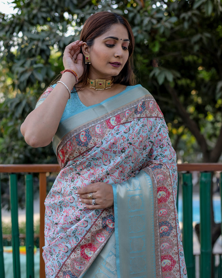 Elegant Pashmina & Silk Designer Saree | Digital Printed for Special Events