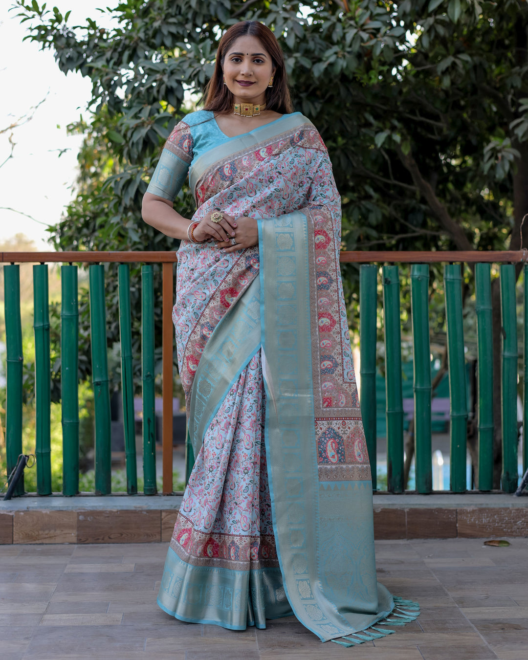 Elegant Pashmina & Silk Designer Saree | Digital Printed for Special Events