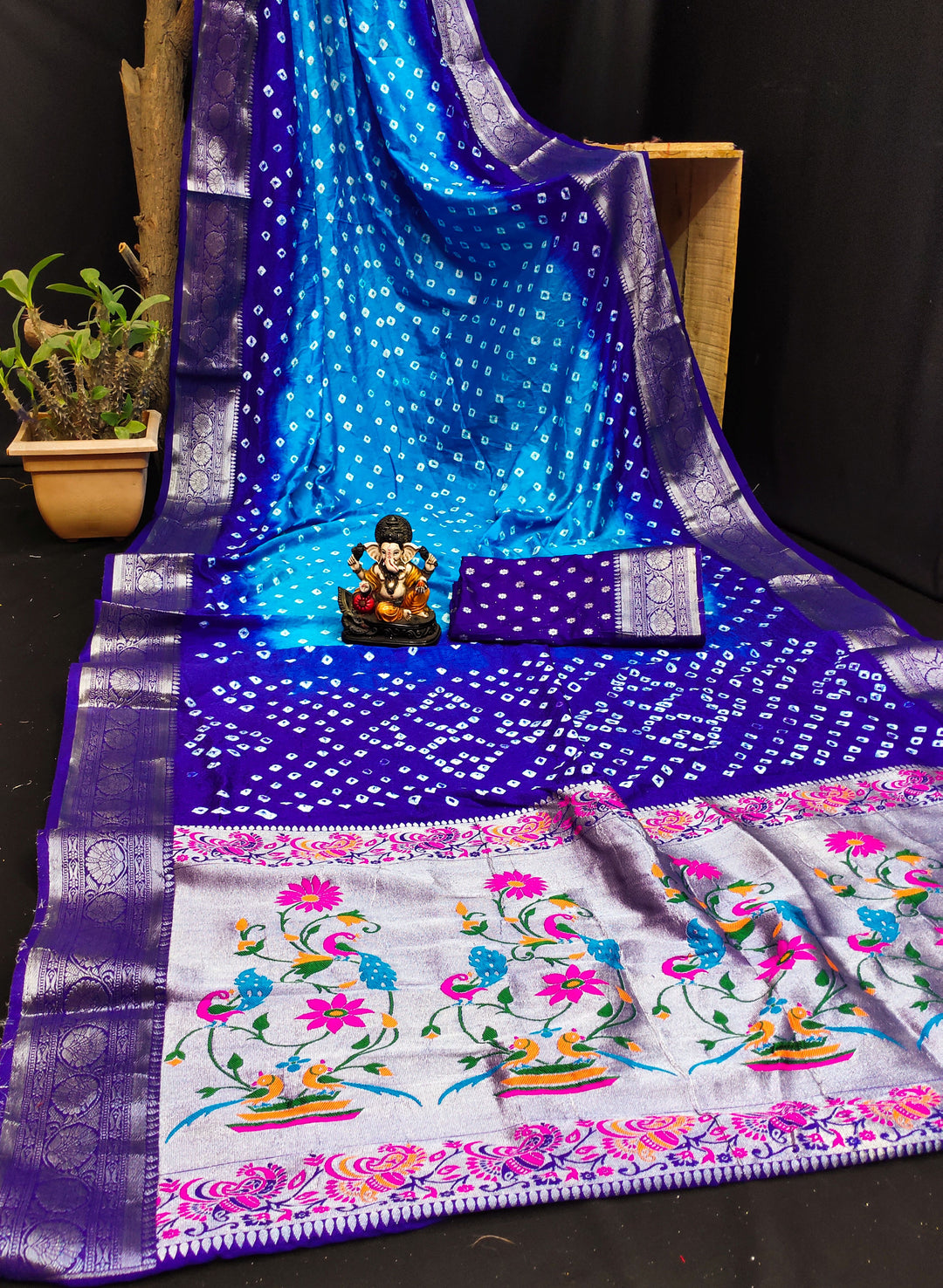 Elegant Dola-Silk Saree | Wevon-Designer Bandhani Print for Special Events