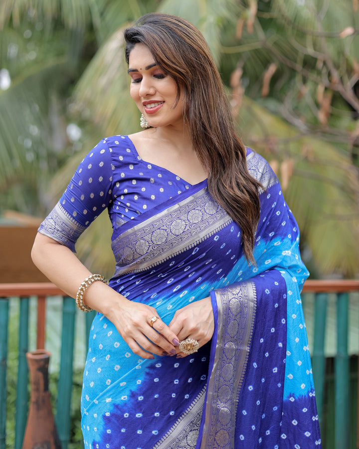 Elegant Dola-Silk Saree | Wevon-Designer Bandhani Print for Special Events