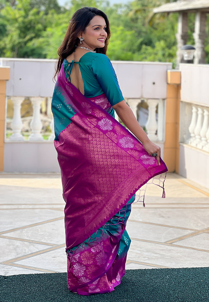 Designer Soft Silk  Saree | Beautified with Weaving Dual Jari Designer Work