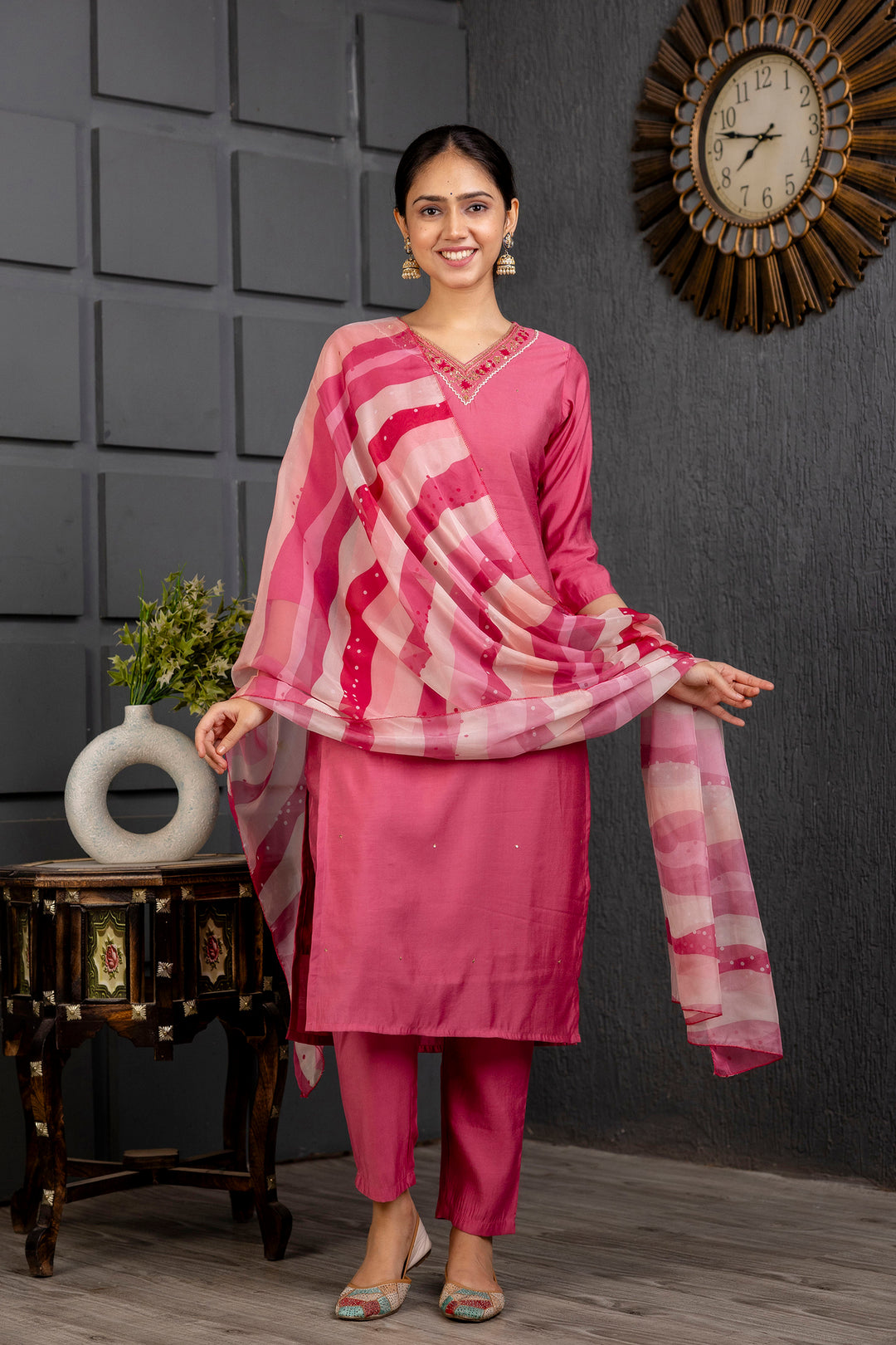 Elegant Viscose Salwar Kameez with Design Printed Dupatta | Stylish Ethnic Wear