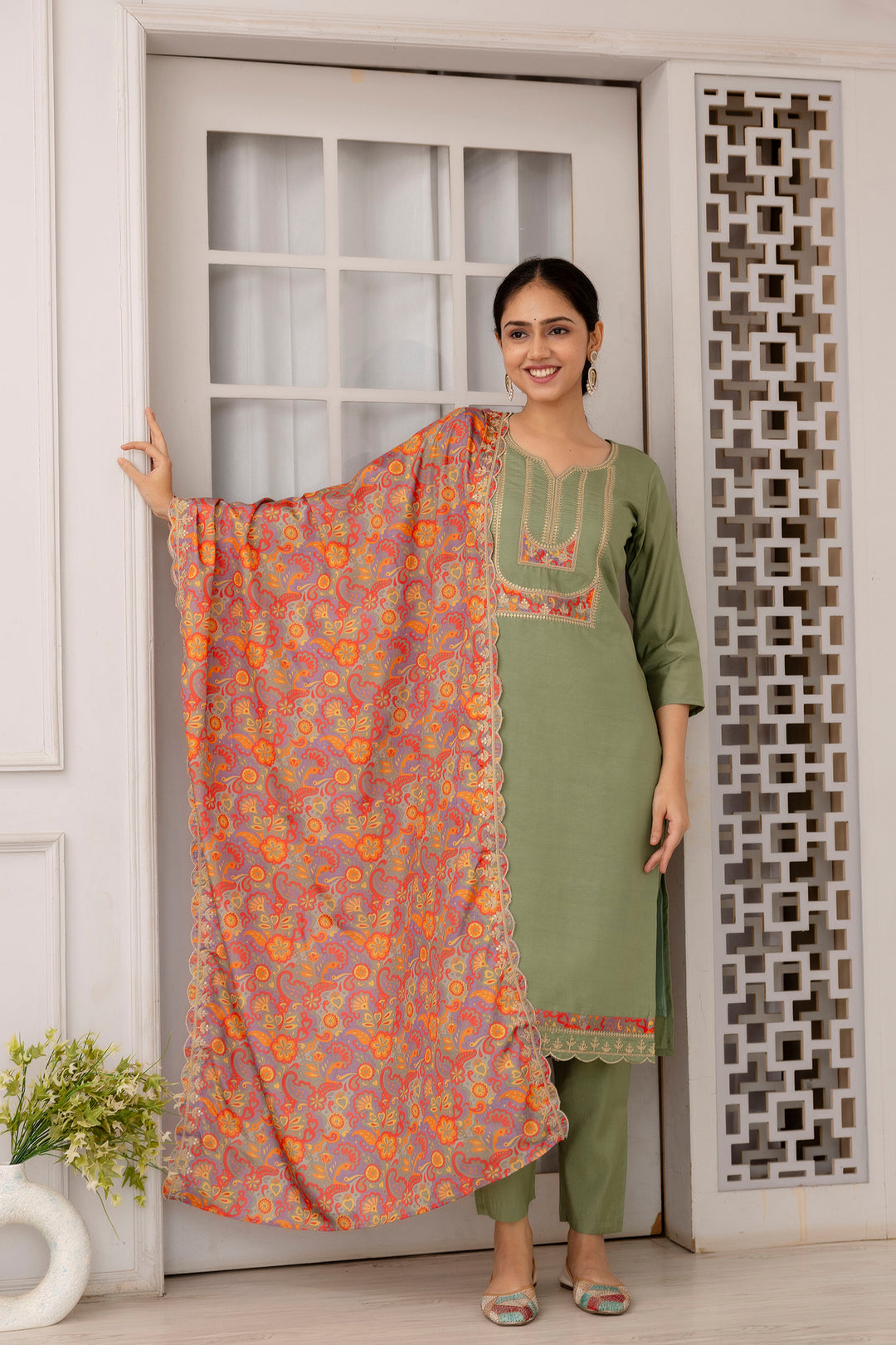 Graceful Viscose Salwar Kameez with design Printed Dupatta | Elegant Traditional Wear