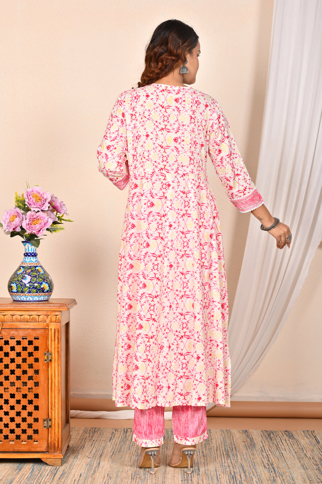 Elegant Rayon Cotton Salwar Kameez | Floral Print Ethnic Wear