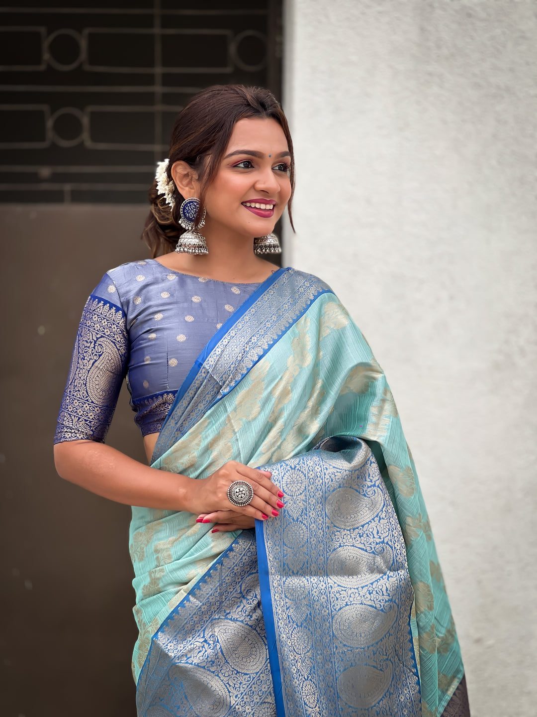 Elegant Tissue Silk Saree | Perfect Weaving Jari Designer Work