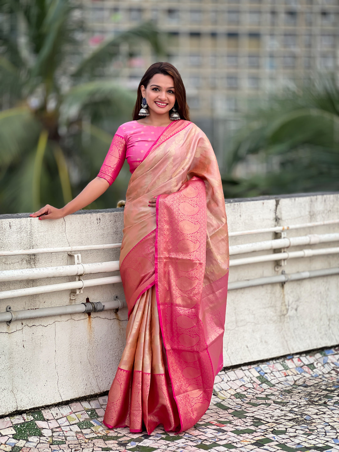 Elegant Tissue Silk Saree | Perfect Weaving Jari Designer Work