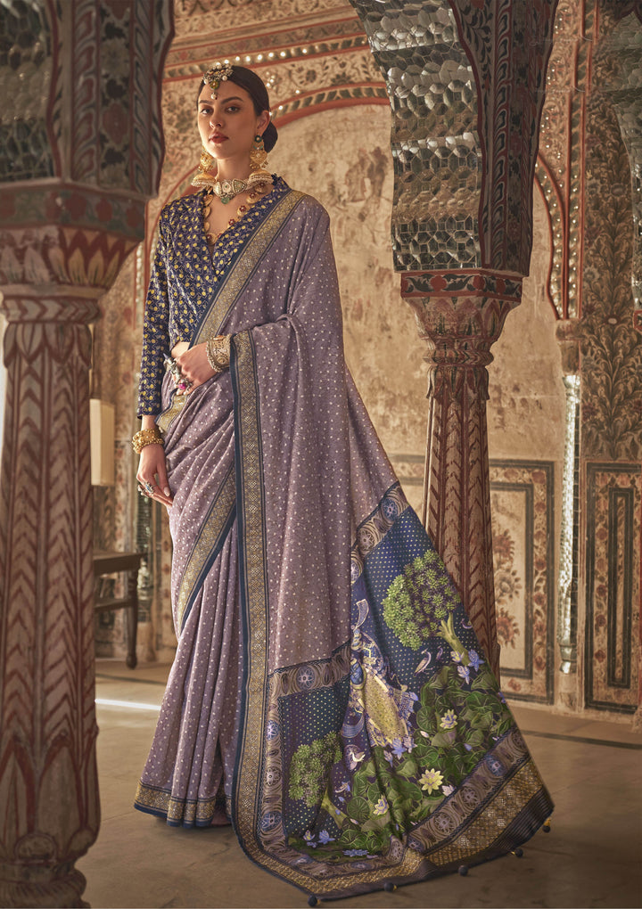 Stunning Purple Viscose Silk Saree | A Stunning Traditional Ensemble