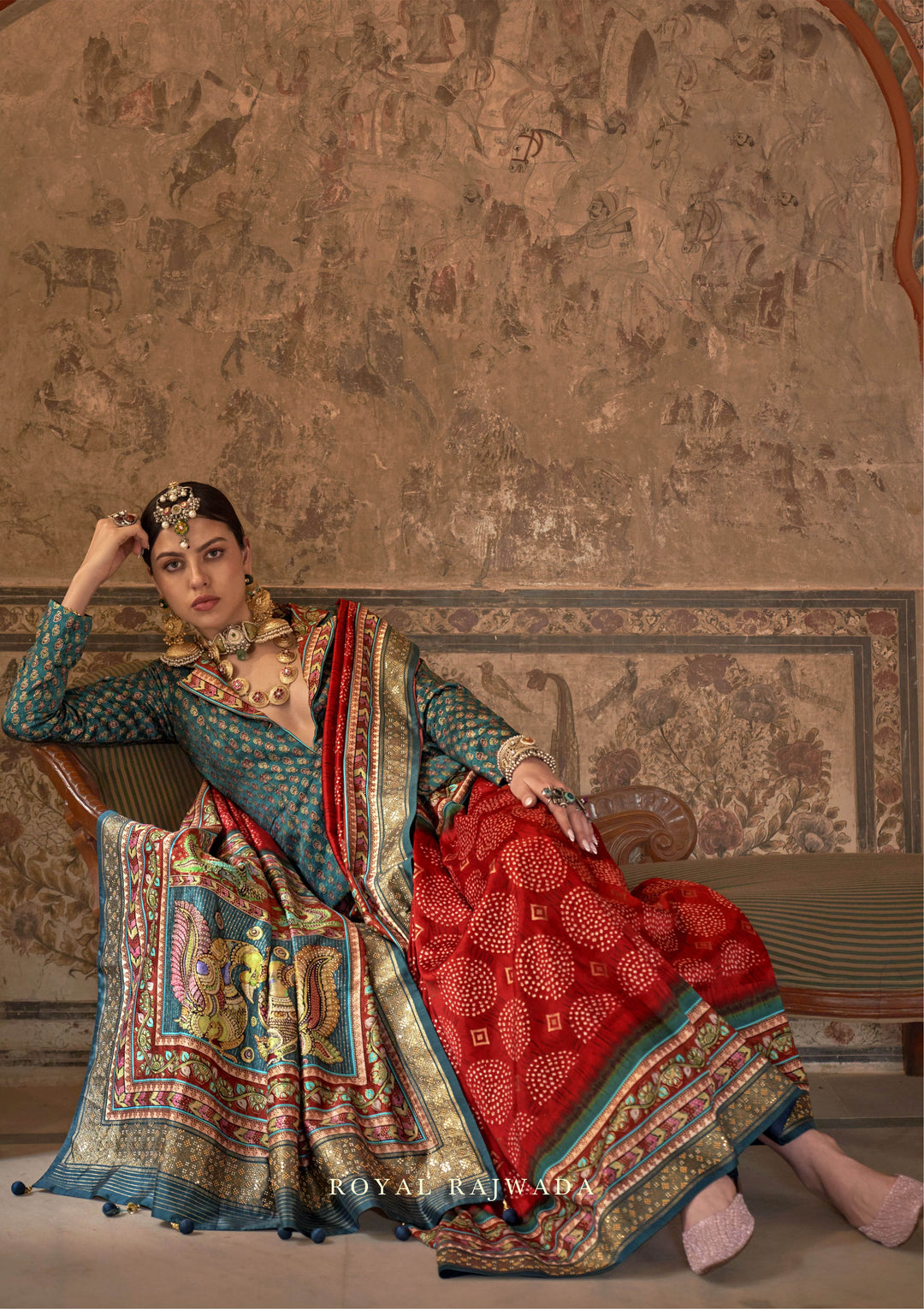 Stunning Red Viscose Silk Saree | Elegance Redefined for Weddings