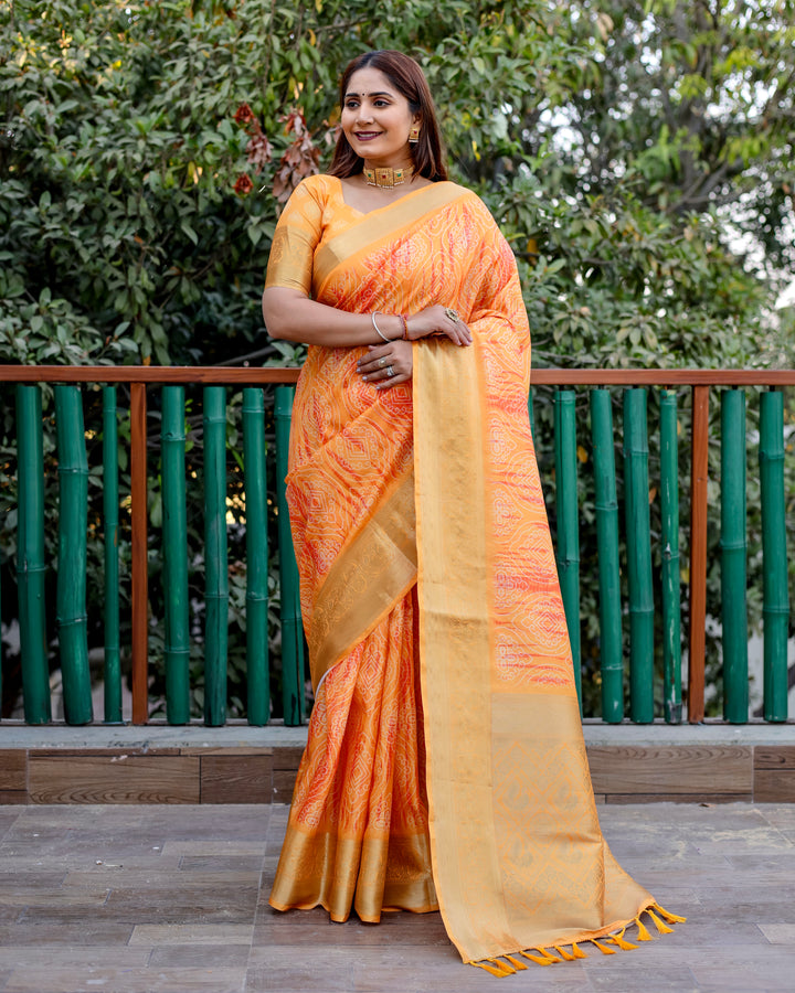 Designer Dola Silk Saree | Beautified with Wevon Pallu Border Designer, Digital Printed Work