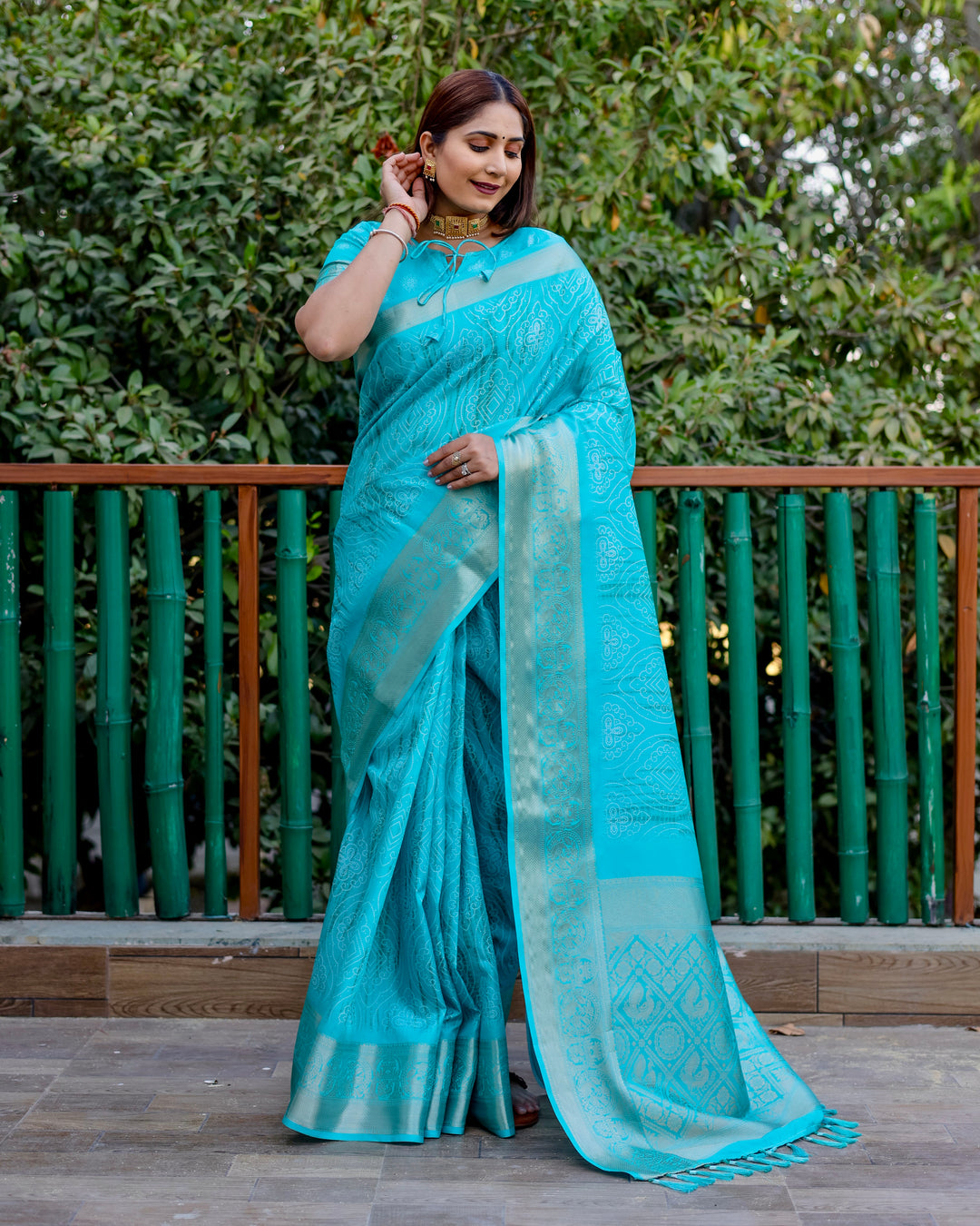 Designer Dola Silk Saree | Beautified with Wevon Pallu Border Designer, Digital Printed Work