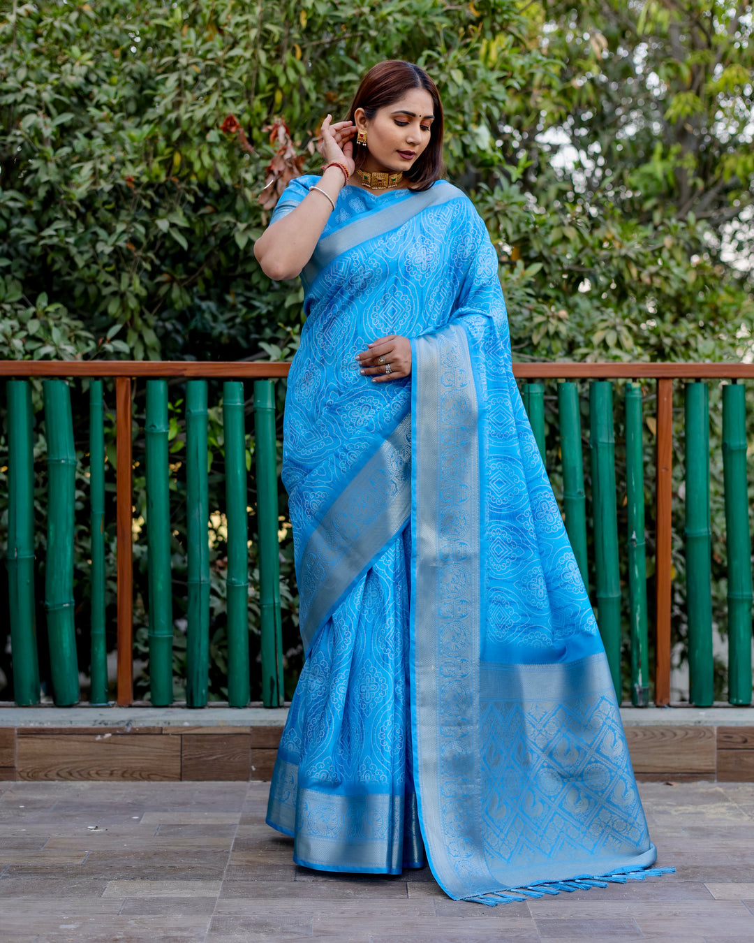 Designer Dola Silk Saree | Beautified with Wevon Pallu Border Designer, Digital Printed Work