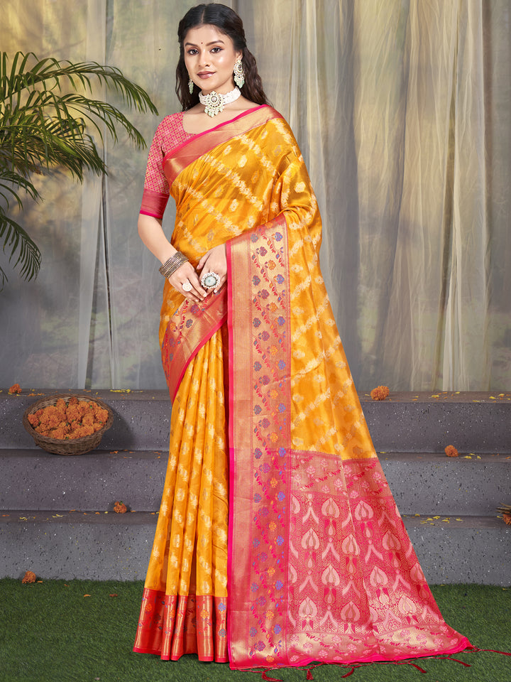 Designer Silk Saree | Beautified with Wevon Jacquard Designer Work