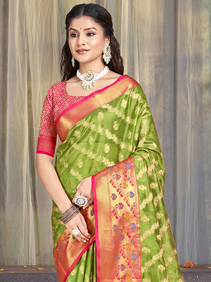 Designer Silk Saree | Beautified with Wevon Jacquard Designer Work