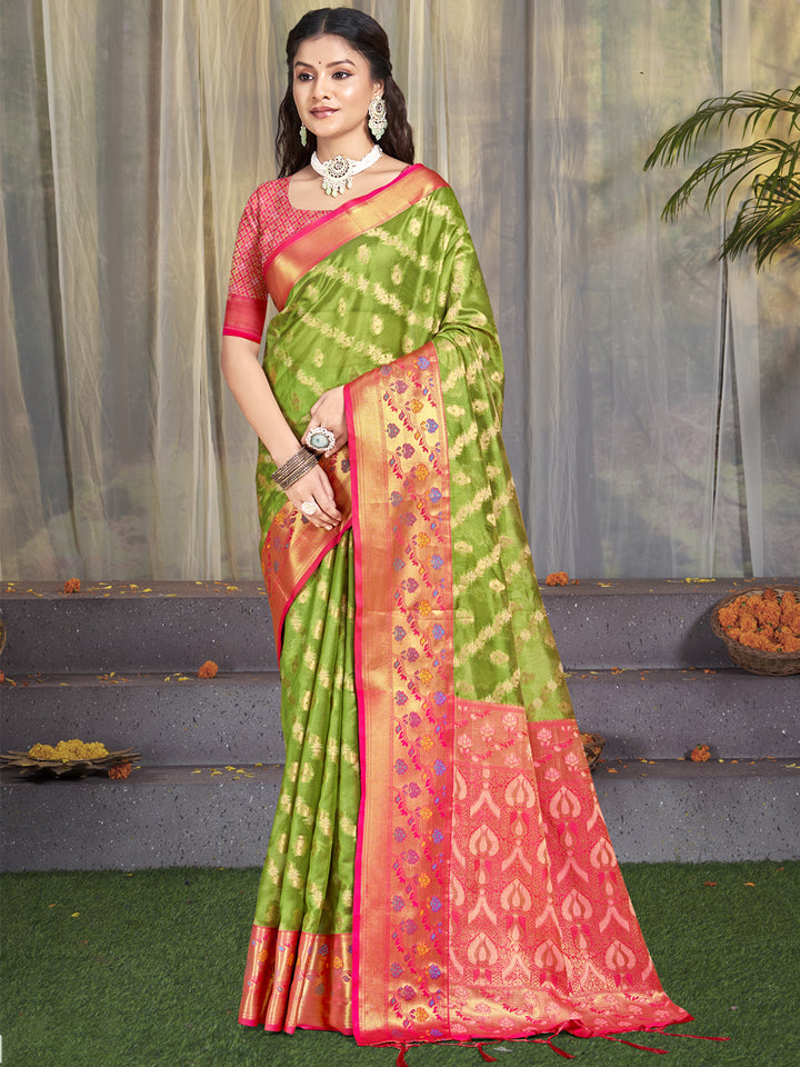 Designer Silk Saree | Beautified with Wevon Jacquard Designer Work