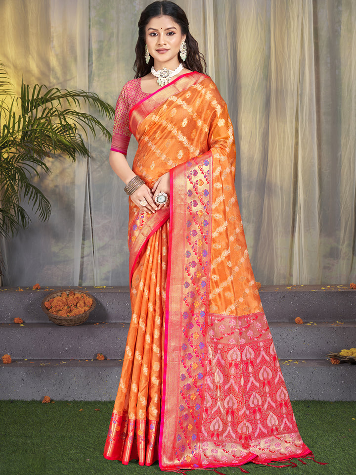 Designer Silk Saree | Beautified with Wevon Jacquard Designer Work