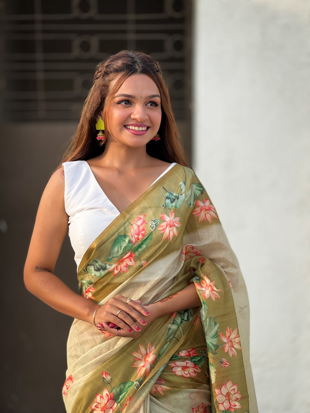 Designer Digital Printed Chanderi-Cotton Saree for Special Events | Elegant Attire