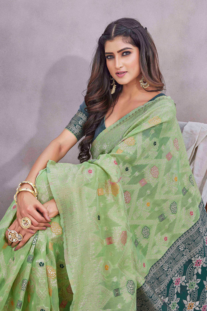 Silk-Blend Jacquard Designer Saree | Perfect for Weddings & Festive Events