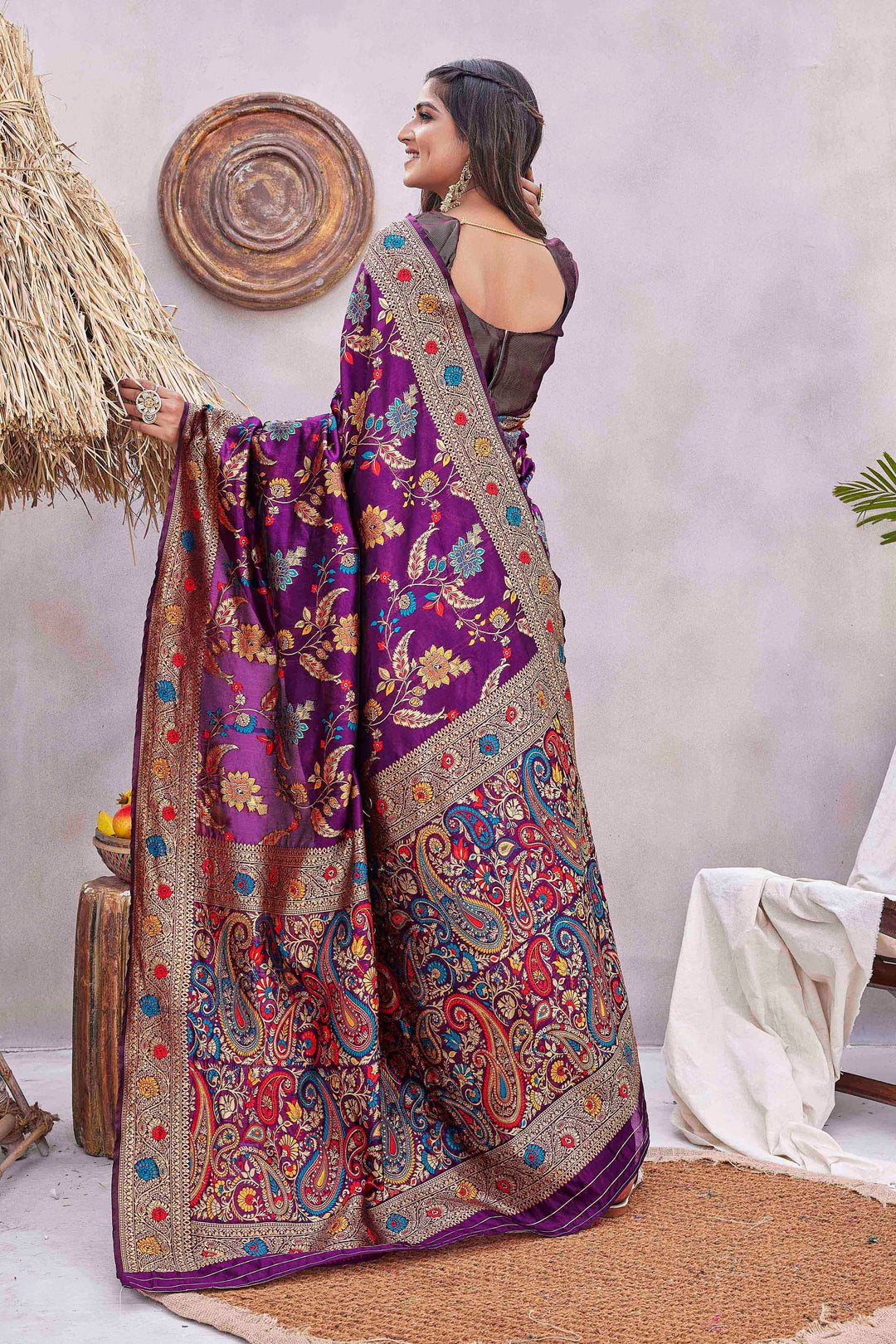 Elegant Pashmina-Silk Saree | Designer Wevon Jacquard for Special Events