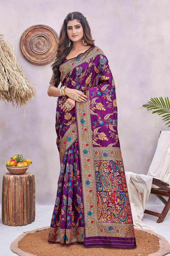 Elegant Pashmina-Silk Saree | Designer Wevon Jacquard for Special Events