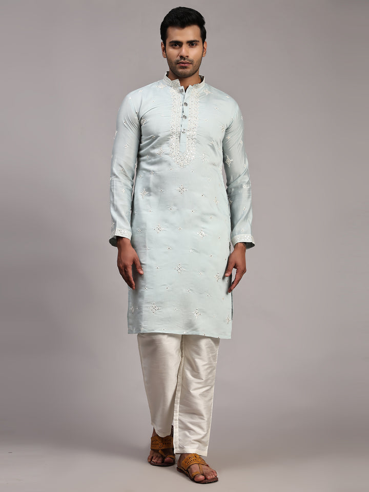 Designer Embroidered Kurta Set for Men | Ethnic Kurta Pajama