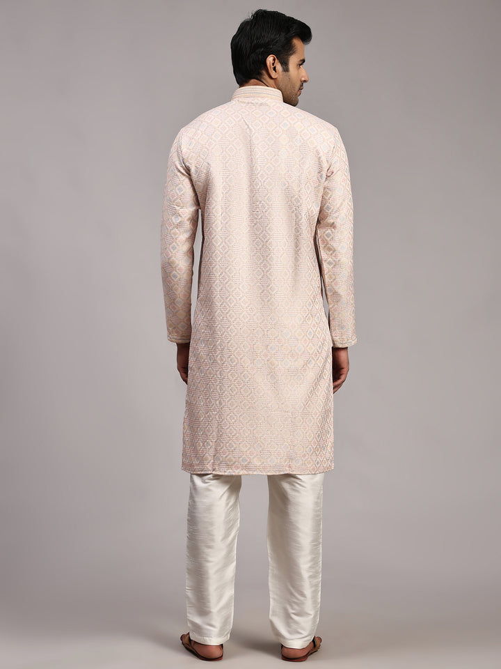 Designer Kurta Set for Men | Viscose Jacquard & Art Silk Bottom