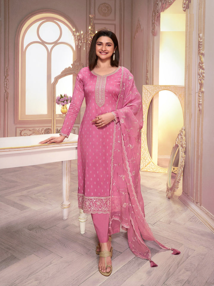 Charming Silk Georgette Salwar Kameez with Delicate Embroidery | Perfect for Elegant Occasions