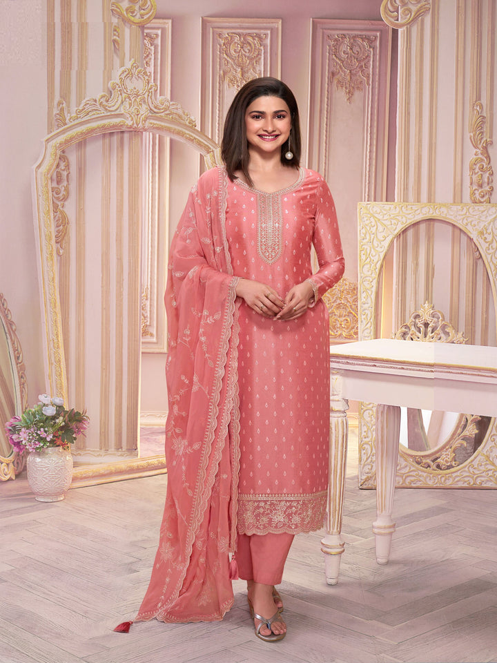 Charming Silk Georgette Salwar Kameez with Delicate Embroidery | Perfect for Elegant Occasions