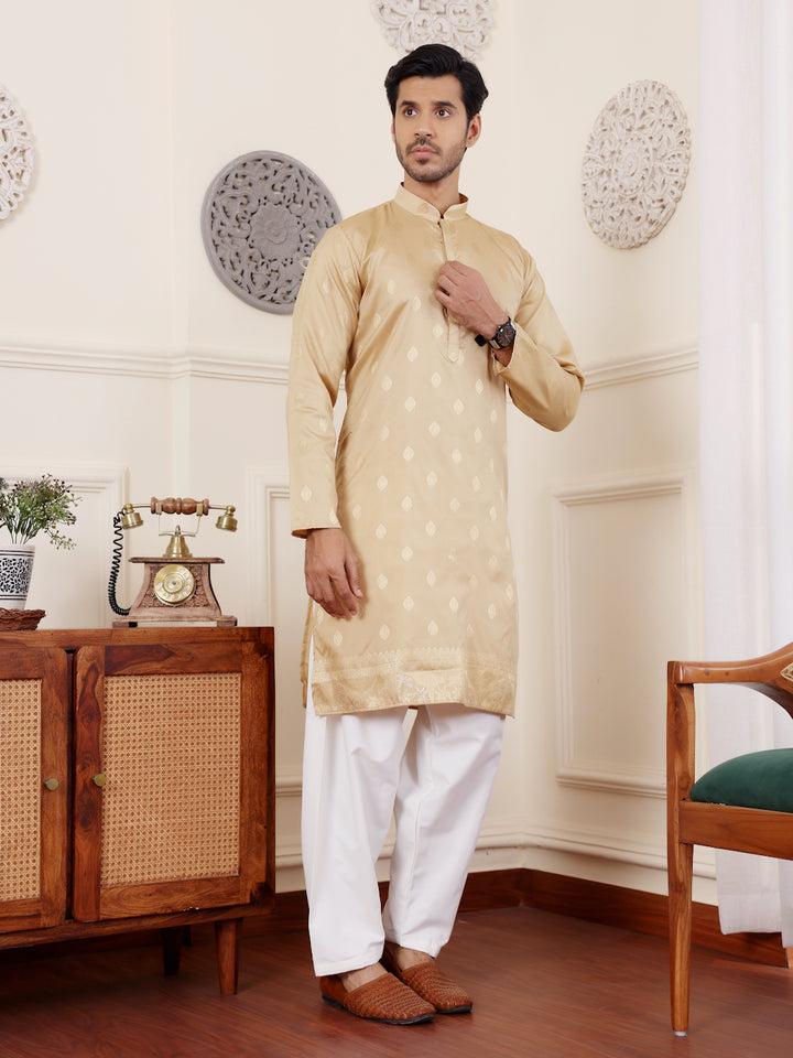 Viscose Art Silk Kurta Pajama Set | Elegant Traditional Men's Ethnic Wear