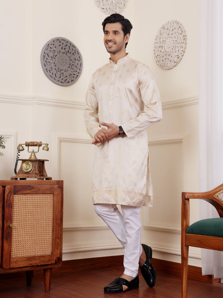 Viscose Art Silk Kurta Pajama Set | Elegant Traditional Men's Ethnic Wear