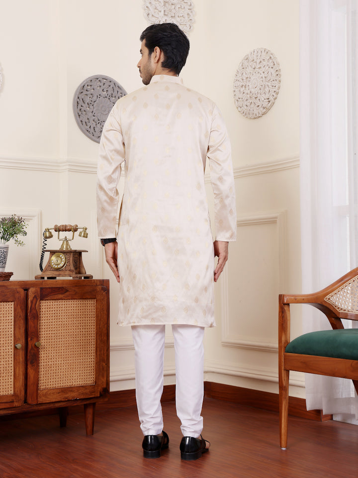 Viscose Art Silk Kurta Pajama Set | Elegant Traditional Men's Ethnic Wear