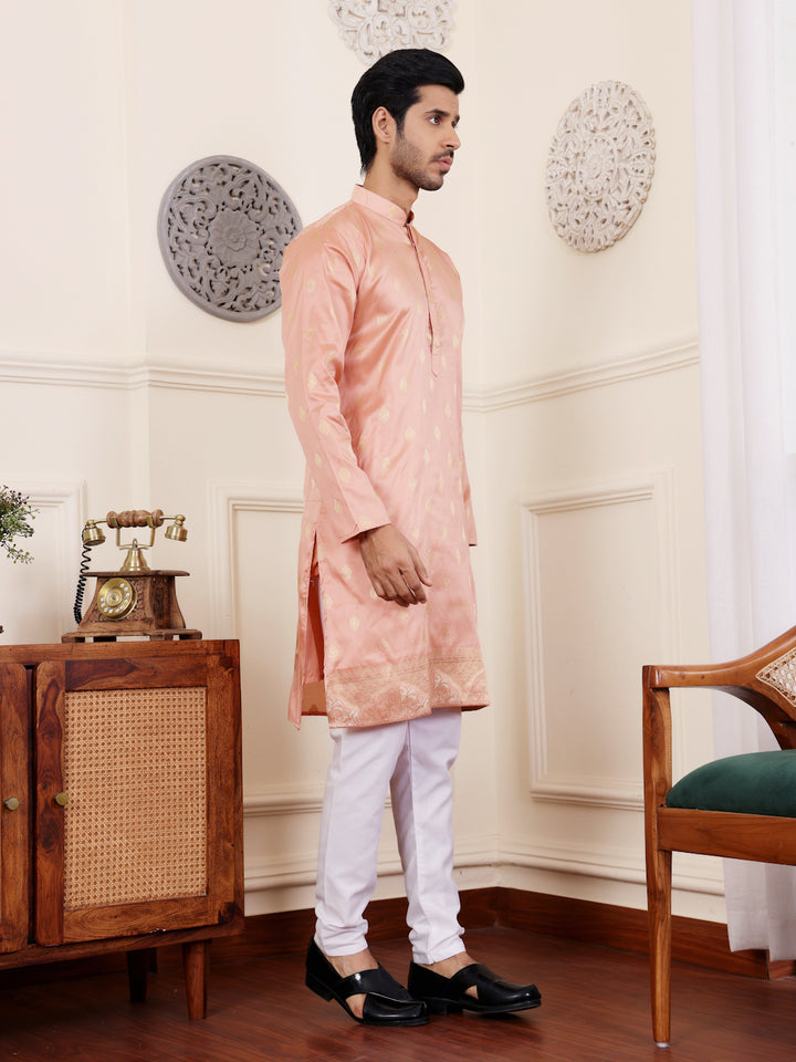 Viscose Art Silk Kurta Pajama Set | Elegant Traditional Men's Ethnic Wear