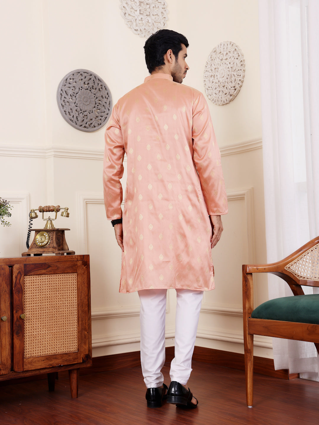 Viscose Art Silk Kurta Pajama Set | Elegant Traditional Men's Ethnic Wear