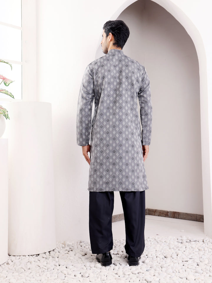 Traditional Festive Kurta | Elegant Wevon Jacquard Designer Work