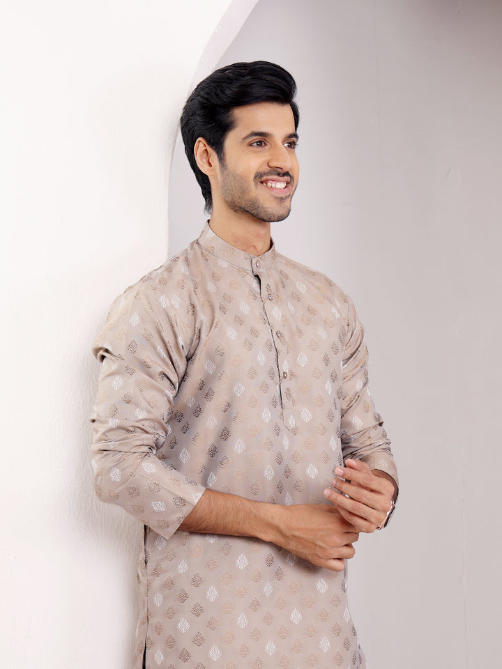 Traditional Festive Kurta | Elegant Wevon Jacquard Designer Work