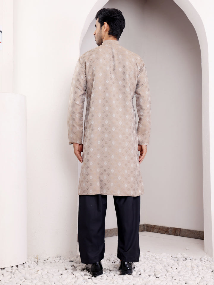 Traditional Festive Kurta | Elegant Wevon Jacquard Designer Work