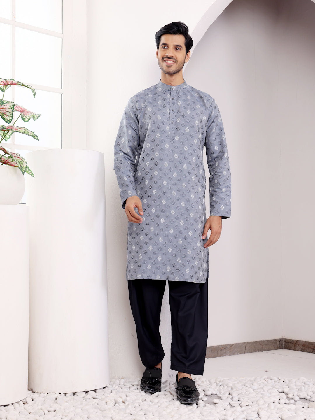 Designer Kurta for Festive Wear | Viscose with Wevon Jacquard Work