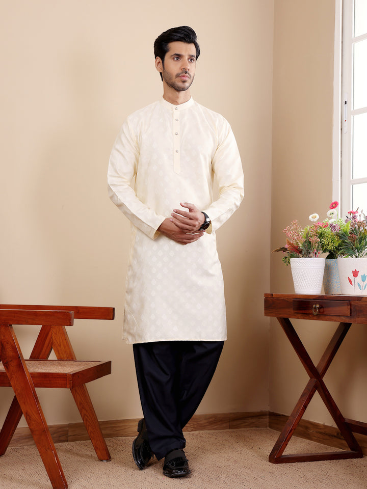 Designer Kurta for Festive Wear | Viscose with Wevon Jacquard Work